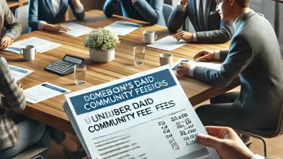 Reunión de propietarios en una comunidad de vecinos discutiendo la deuda de un vecino moroso.